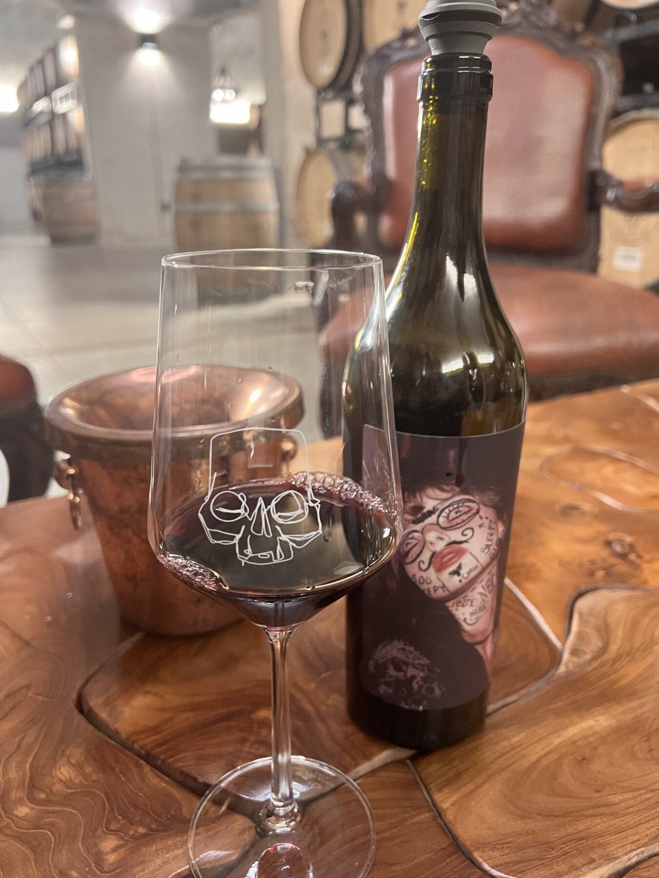 Plate 02 · In the glass · Mourvèdre at Slate Theory, in the cave
